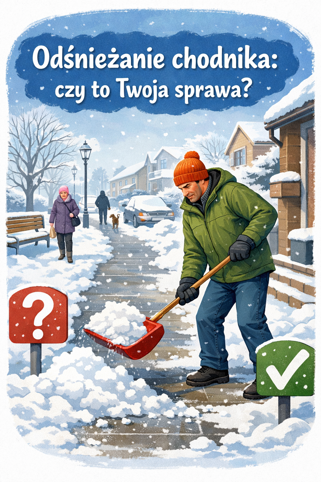 Zima2026 Odśnieżanie Chodnik Bezpieczny Prawo Własności Bezpieczny Chodnik